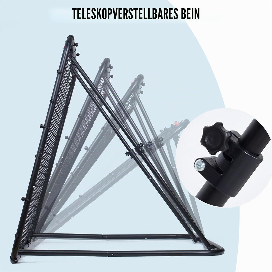 Leogreen Rebounder für Fussball, Fussball Rebounder Jugendlich, Teleskopische Stufenlose Einstellung