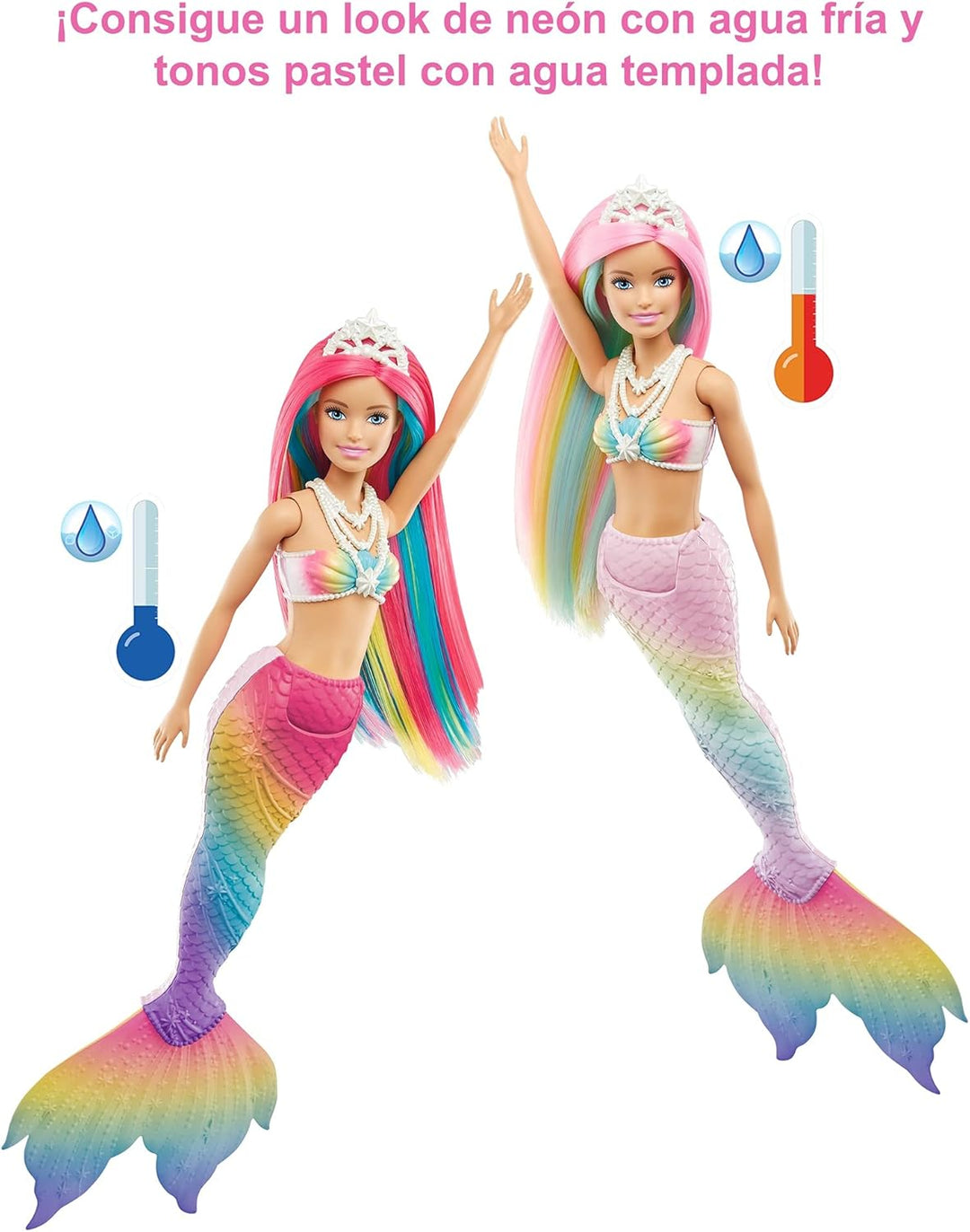 Barbie HDJ36 - Malibu Zauberlicht Meerjungfrau Puppe (30 cm, Blonde Haare), ab 3 Jahren & GTF89 - Dr