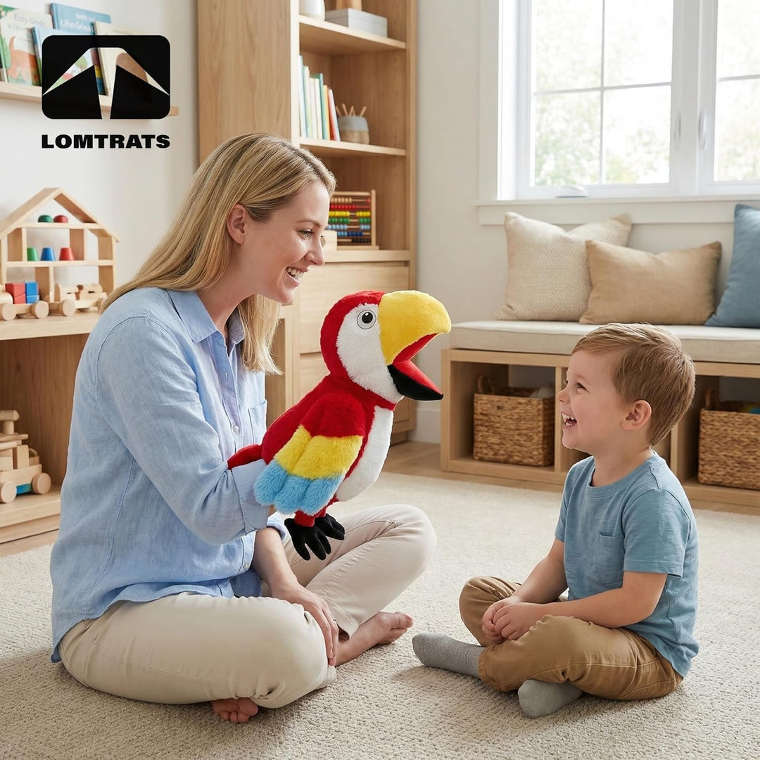 Vogel-Handpuppen für Kinder, Kleinkinder, einschliesslich Papageien, Pfauen usw. mit beweglichen off