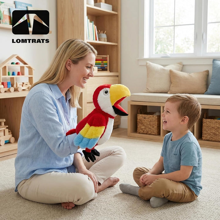 Vogel-Handpuppen für Kinder, Kleinkinder, einschliesslich Papageien, Pfauen usw. mit beweglichen off