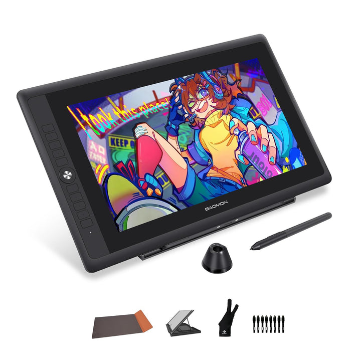 GAOMON PD156PRO 15,6 Zoll laminiertes Grafik-Display mit Full-HD-Display (1.920 x 1.080), Batterielo