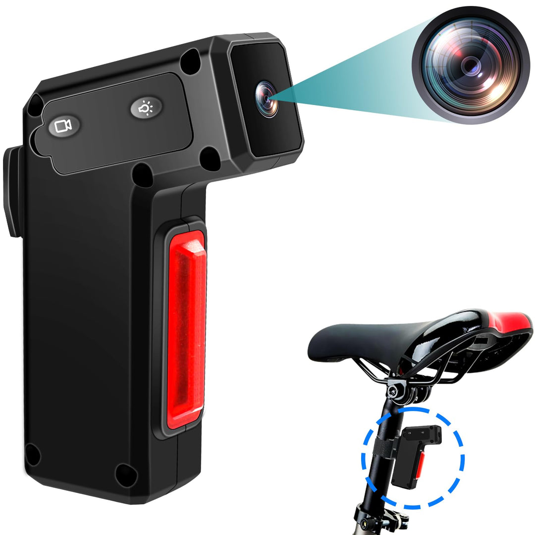 Mini-Actioncam 1080P 120° Weitwinkel 19h Akku IPX3 für Fahrrad/Motorra | Loop-Aufnahme, 512GB SD-kom