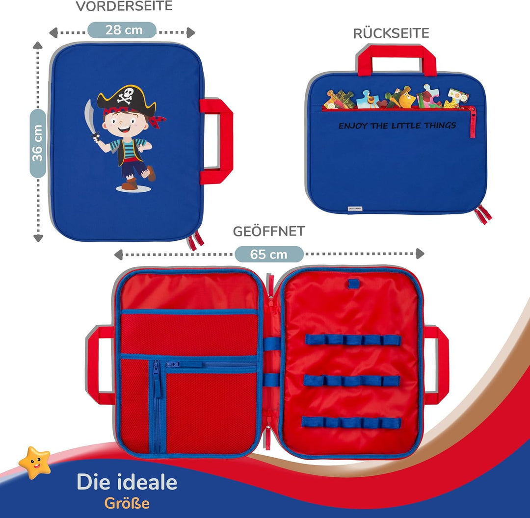 GRINSEZWERGE Tasche für Edurino & Tonie Figuren, TipToi Stift und Kinder Tablet | Sammel-Mäppchen mi