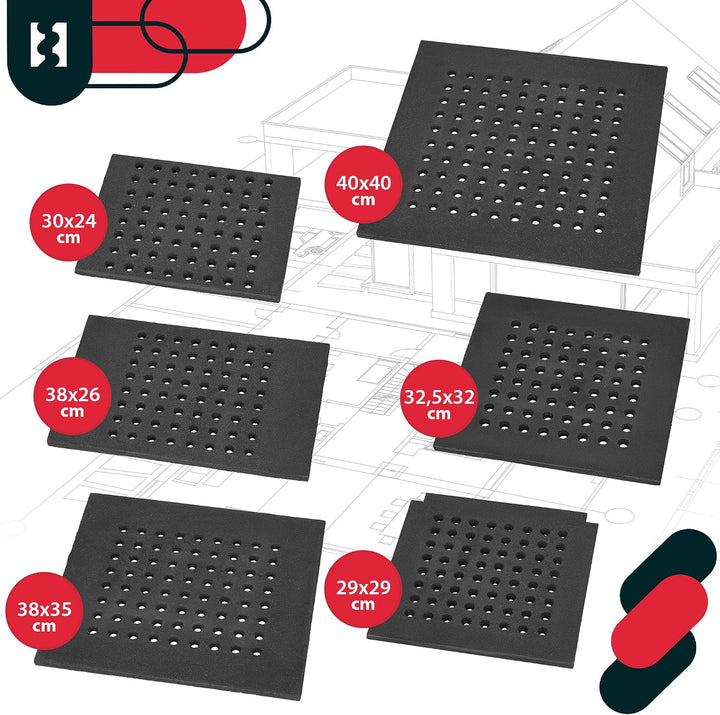 KOTARBAU® Gusseisen Kaminrost - 30 x 24 cm - Kaminofen Rost - Ascherost für Kaminöfen - Ofenrost - M