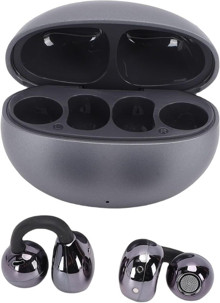 LICAEVEY Von Schmuck Inspirierte Clip-On-Ohrhörer, Modische Ohrkopfhörer mit Bluetooth 6.0 ANC, Kabe