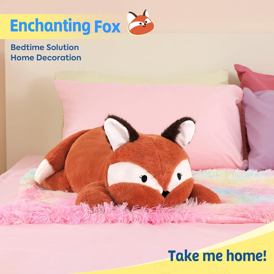 shownicer Gewichtstiere Fuchs 2,2 KG Gewichtetes Kuscheltier Fuchs Stofftier Grosses Plüschtier XXL