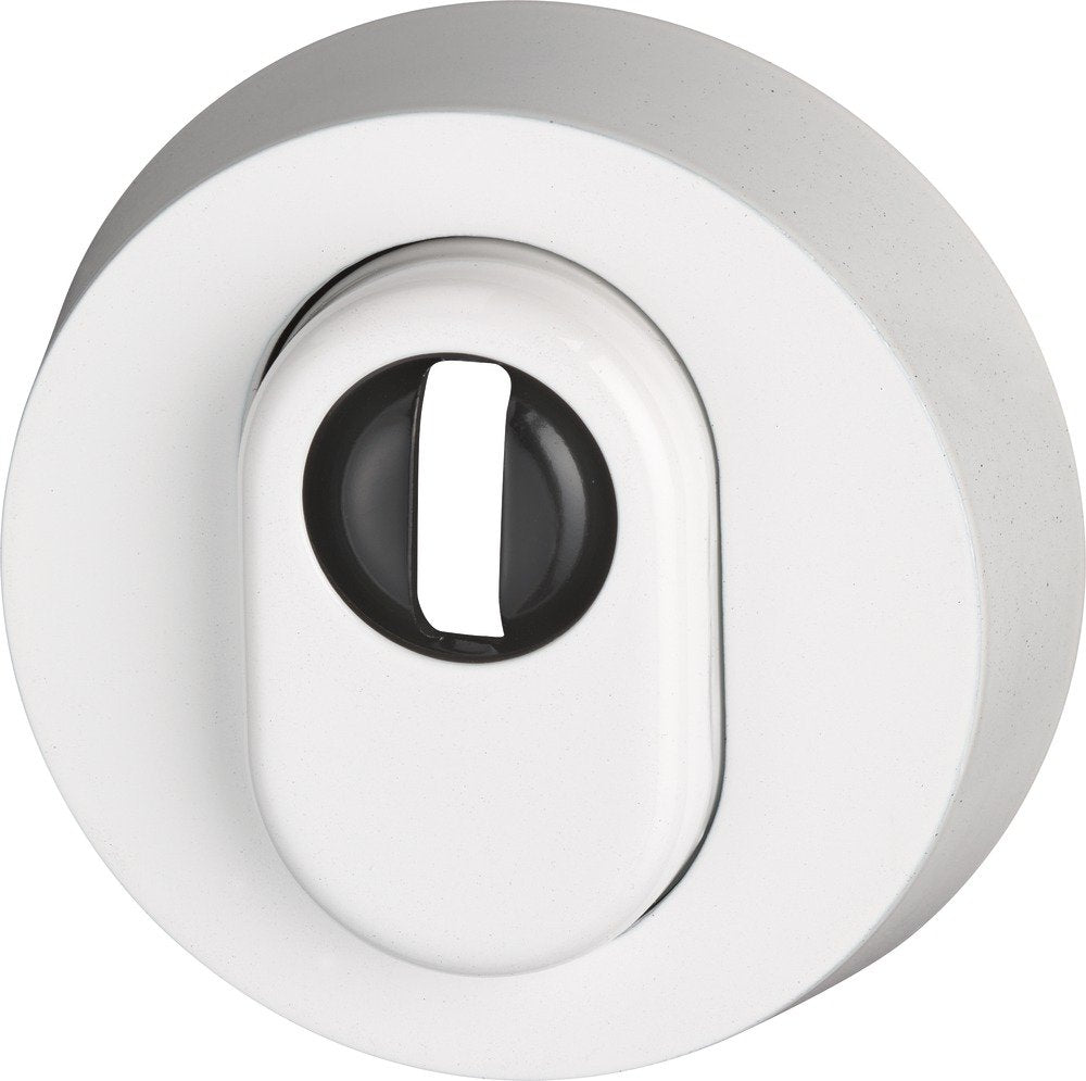 ABUS Schutzrosette mit Zylinderschutz RHZS415 W für Holztüren weiss 05703, Weiss