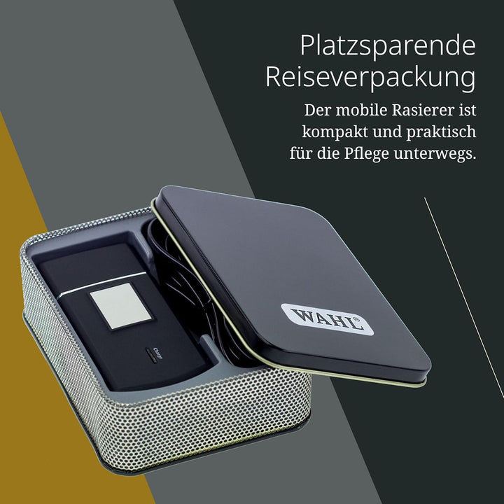 Wahl Mobile Shaver - Schnurloser Elektrorasierer mit Reiseetui - für Kopf und Bart