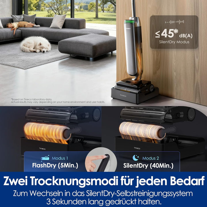 Tineco Floor One S9 Artist Steam Pro Nass Trockensauger, 160℃ HyperSteam Dampfreiniger, ReverseScrub