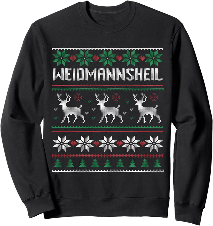 Jäger Weihnachtspullover Geschenk Weidmannsheil Hirsch Sweatshirt