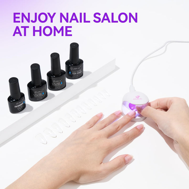Gelike ec Nail Glue Extra Strong Duo 6 in1 Nagelkleber für Kunstnägel Nagelkleber für Tips Press on