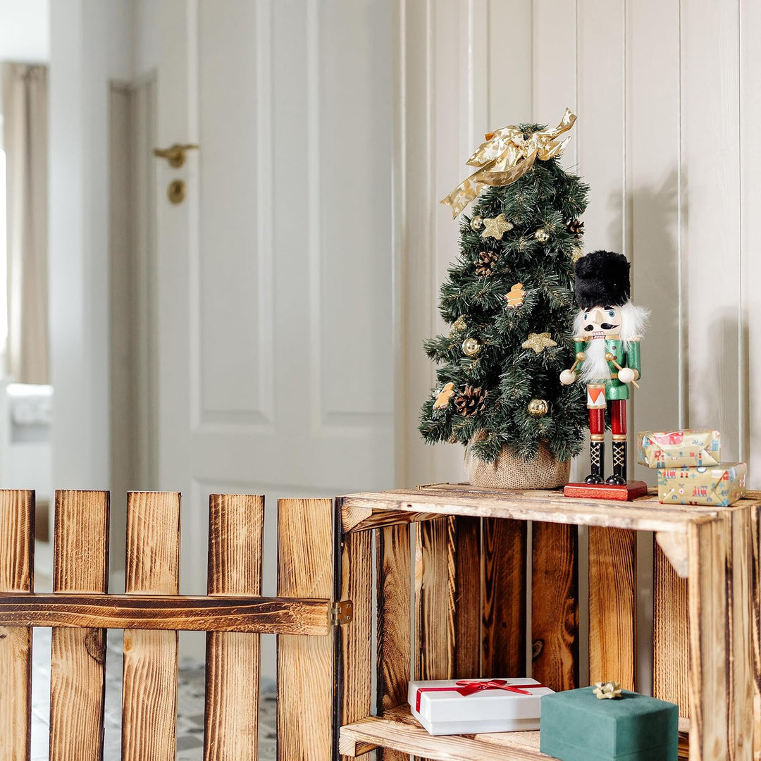 Creative Home Weihnachtsbaum Geschmückt Gold | Höhe 40 cm | Künstlicher Weihnachtsbaum klein Tannenb