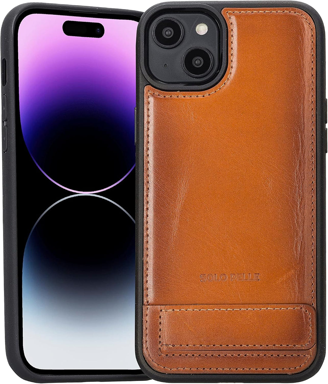 Solo Pelle Lederhülle für das iPhone 14 Plus in 6.7 Zoll Case Leder Hülle Ledertasche Backcover aus