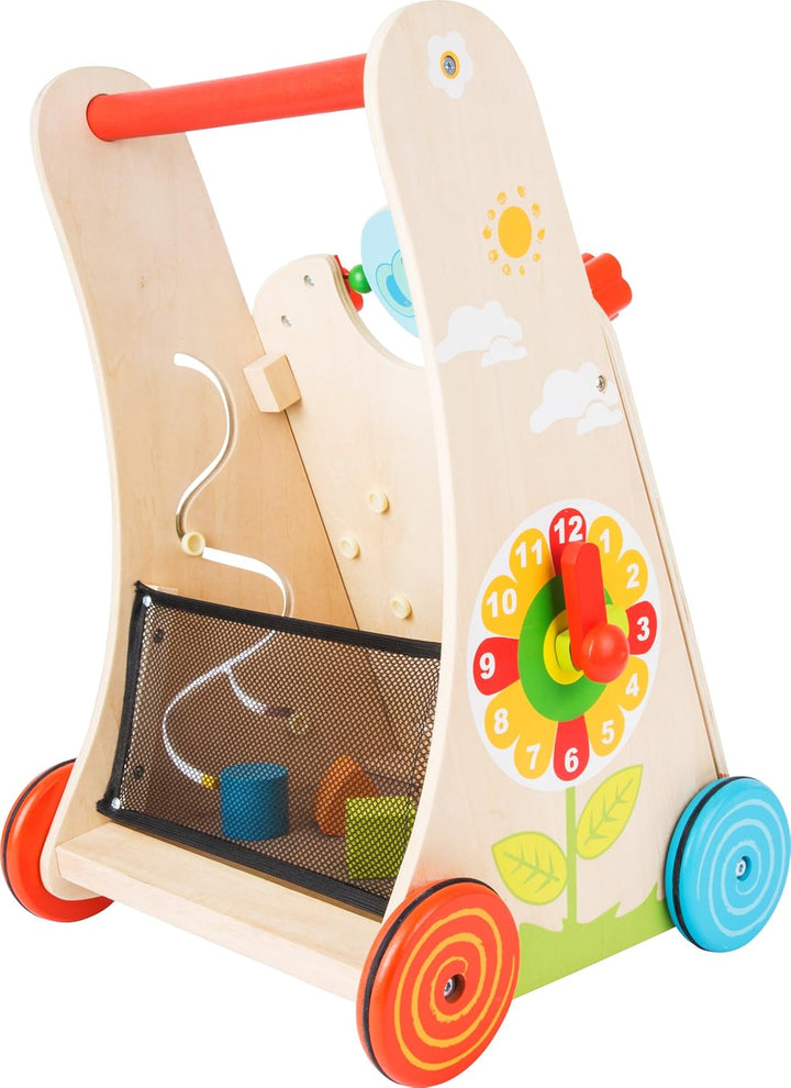 Small Foot Lauflernwagen Blumenwiese, Holz mit vielseitigem Spielspass für Kinder ab 2 Jahren 10606,
