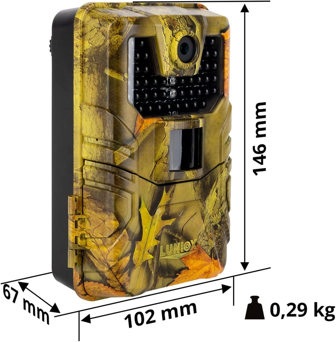 LUNIOX VC36 Wildkamera Fotofalle 36MP inkl. 16GB SD-Karte, 2.7k Foto- und Videoauflösung, mit Bewegu
