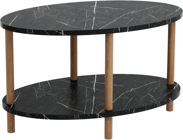 [en.casa] Couchtisch Højreby mit unterer Ablage Wohnzimmertisch Kaffeetisch 43 x 70 x 44 cm Sofatisc