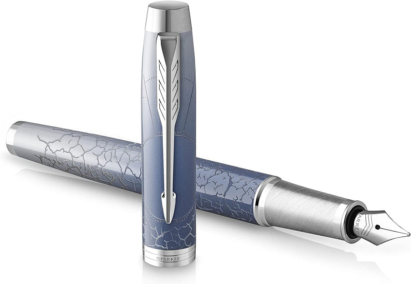 PARKER Füller IM Premium Special Edition Polar (Silver) M Blau Silber, Silber