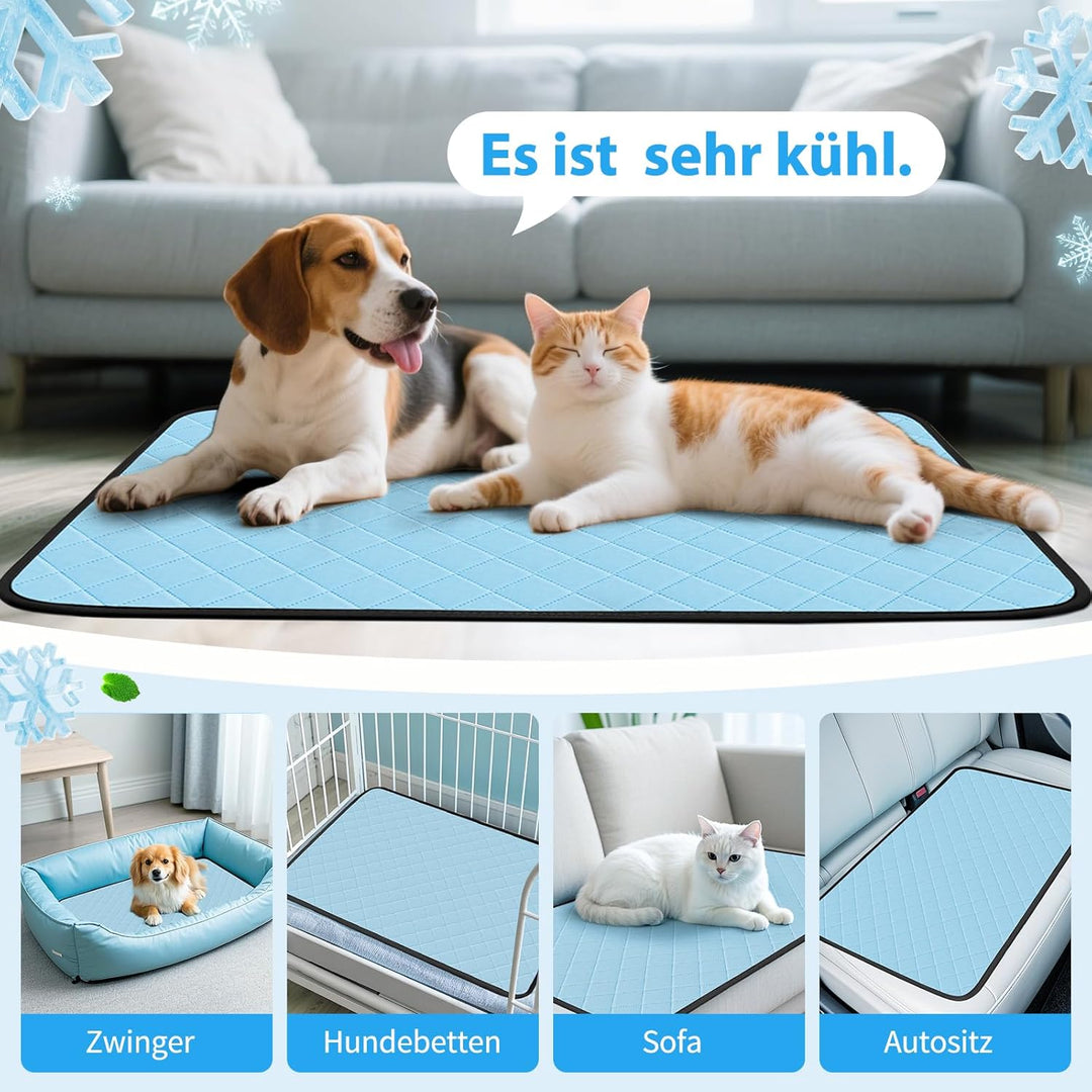 Clefivie Kühlmatte für Hunde, Kühlmatte für Katzen Hundekühlmatte Selbstkühlend, Waschbar Kühldecke