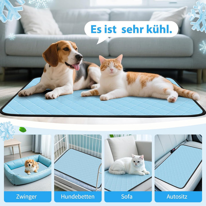 Clefivie Kühlmatte für Hunde, Kühlmatte für Katzen Hundekühlmatte Selbstkühlend, Waschbar Kühldecke