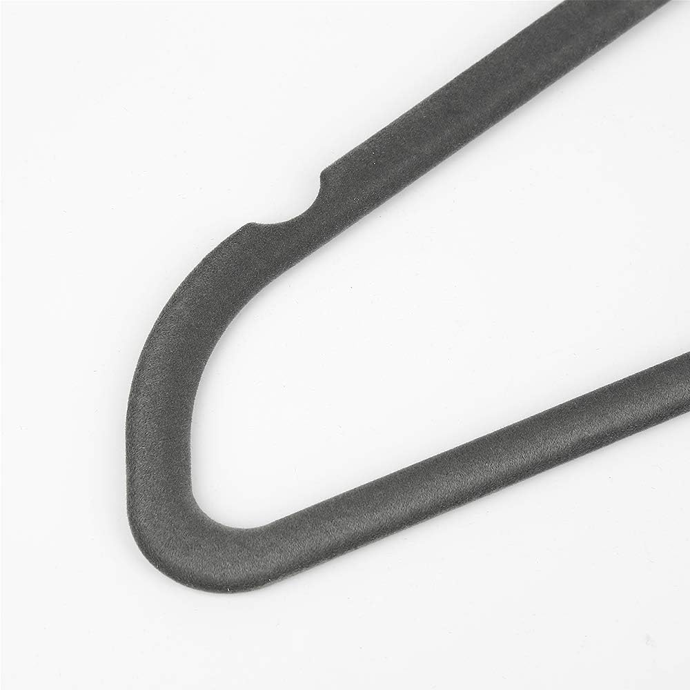 homewell 50 x Premium rutschfeste Kleiderbügel aus Samt mit Drehbaren Verzinkter Haken, Länge 44 cm,