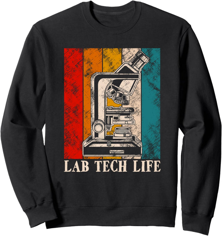 Vintage Biologe - Mikroskop Tech Life - Labor Science Sweatshirt