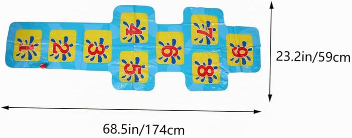 Aufblasbare Wassersprühmatte Für Kinder – Spielmatte Mit Zahlen 1-9 Zum Lernen Und Spielen Perfekt F