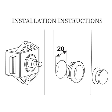 EUNEWR Push Button Catch Door Lock möbelschloss Lock,10 Stück keyless-Schrank Pull Lock Tragbar Meta