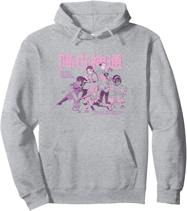 Avatar: The Last Airbender Pastel Kanji Group Shot Pullover Hoodie