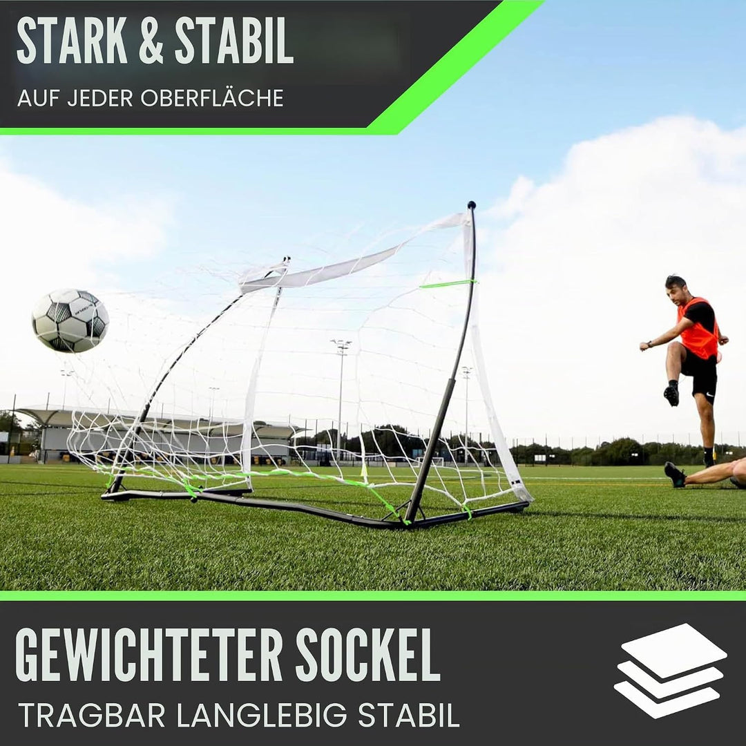 QUICKPLAY Kickster Elite Fussballtore |Super Transportierbar 500 x 200 cm, 500 x 200 cm