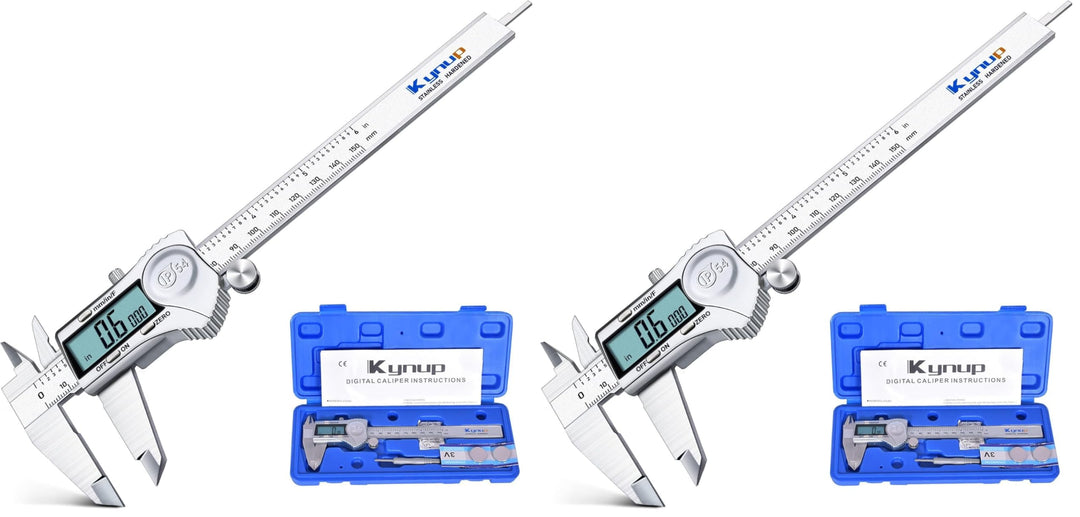 Kynup Digital Messschieber, Schieblehre Messwerkzeuge 150mm Edelstahl IP54 Spritzwasserdicht Staubdi