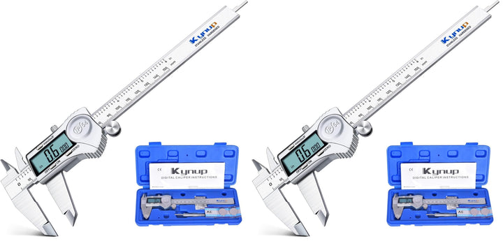 Kynup Digital Messschieber, Schieblehre Messwerkzeuge 150mm Edelstahl IP54 Spritzwasserdicht Staubdi