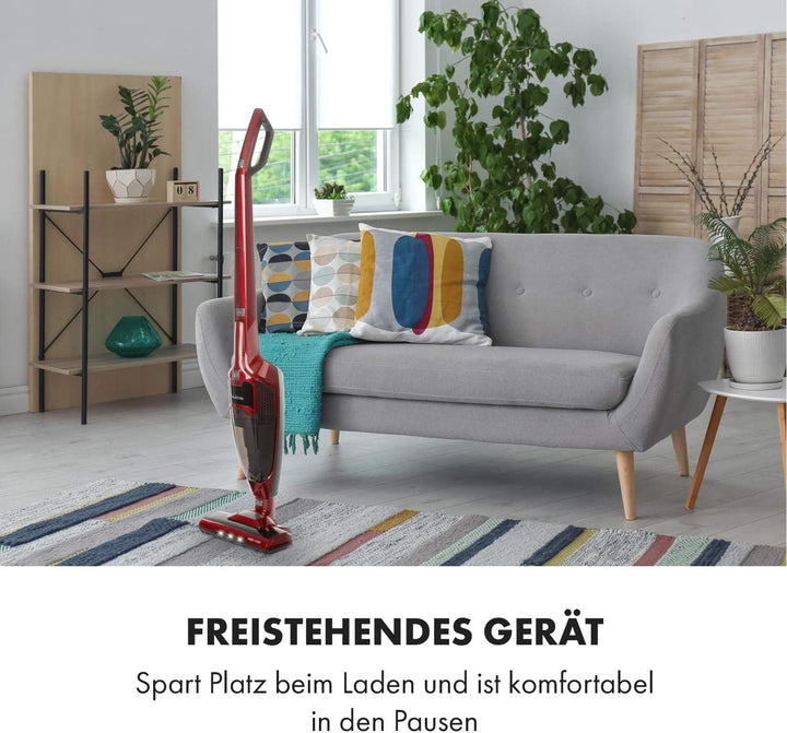Klarstein TurboHybrid Zyklon Staubsauger, Akku Staubsauger, Staubsauger Kabellos für 50min Betriebsd