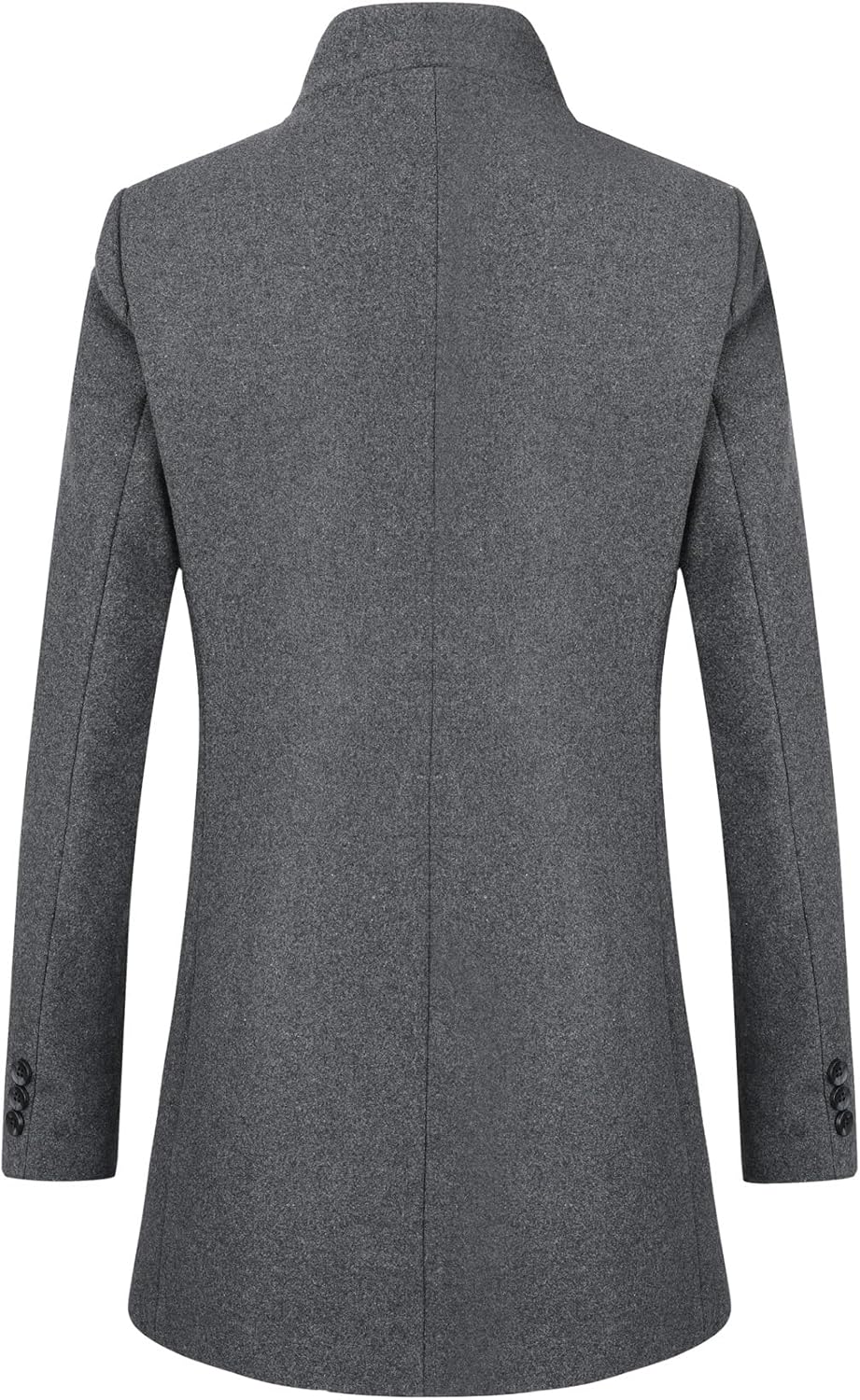 Allthemen Wintermantel Herren Wollmantel Lang Slim Fit Herrenmantel mit Stehkragen Business Coat für