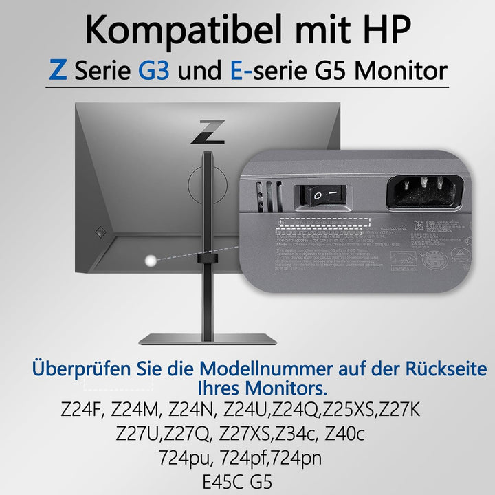 Z-Serie G3 VESA-Montageadapter Kompatibel mit HP Z-Serie und E-Serie G5 Monitoren(Passend Z24F,Z24M,