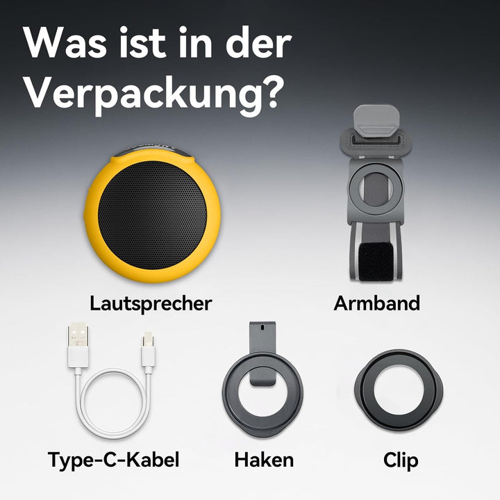 Tragbarer Bluetooth-Lautsprecher, Kabelloser Handgelenkslautsprecher für Laufen, Lautsprecheruhr mit