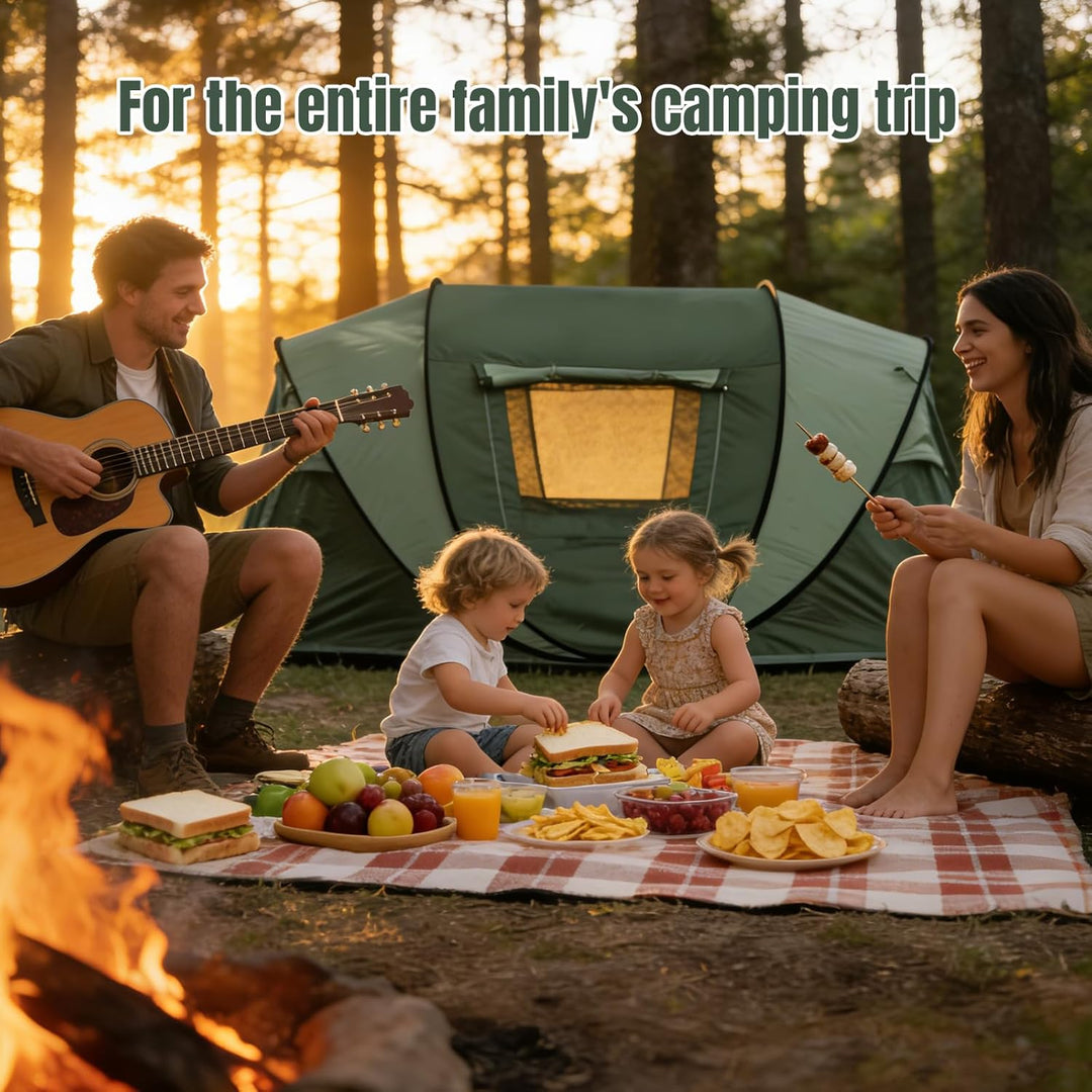 Camping Zelt, Pop Up Zelt 4-5 Personen, Automatisches Aufstellzelt in 3 Sekunden, Wurfzelte Wasserdi