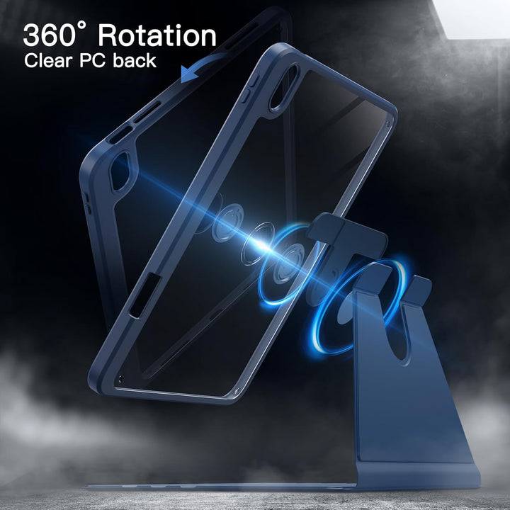 JETech Rotierende Hülle für iPad (A16) 11./10. Generation (2025/2022) mit Stifthalter, 360 Grad Dreh