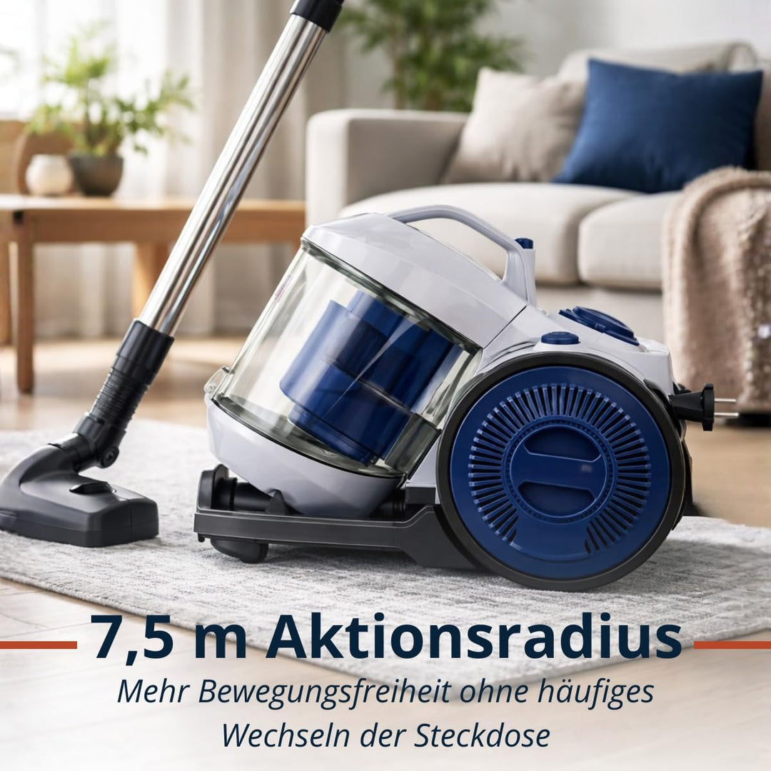 Dirt Devil Staubsauger ohne Beutel DD2503 – Staubsauger 800W HEPA 12 Filter – mit Kombibürste, Fugen