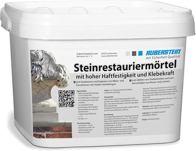 Ruberstein® Steinrestauriermörtel/Reparaturmörtel/Mörtel für Sandstein 5 kg im Eimer (sand)