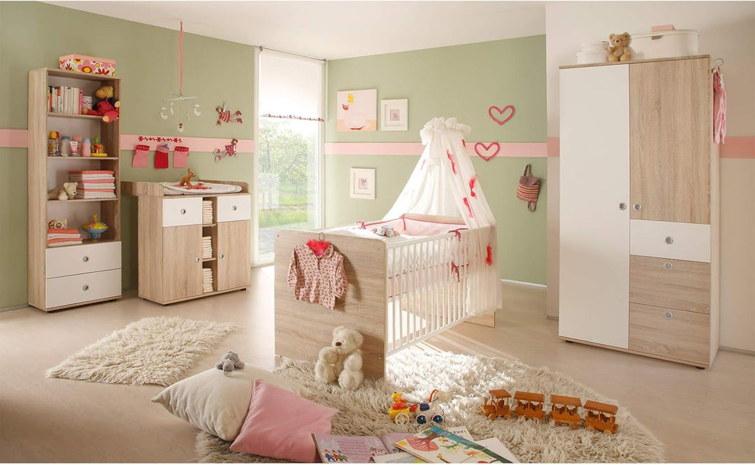 möbelando Wickelkommode Schrank Wickeltisch Kommode Wickelauflage Babyzimmer Floris I, Wickelkommode