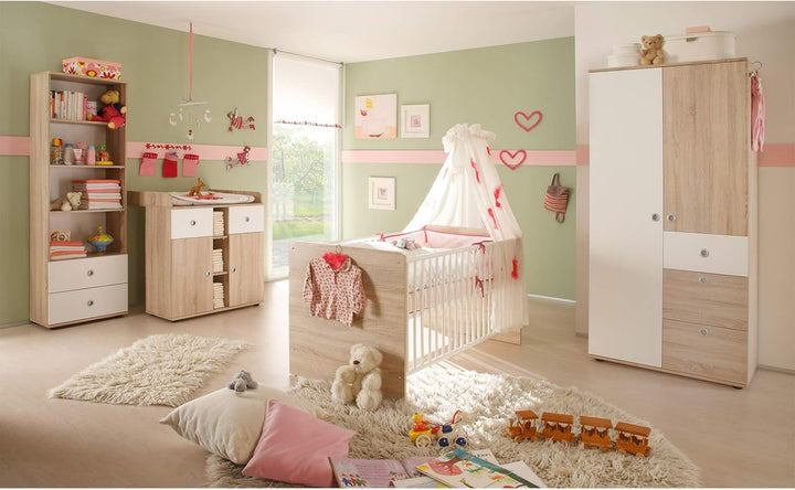 möbelando Wickelkommode Schrank Wickeltisch Kommode Wickelauflage Babyzimmer Floris I, Wickelkommode