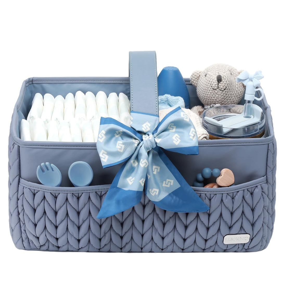 Baby-Wickelkorb, Aufbewahrungskorb für Neugeborene Jungen und Mädchen, Reisekorb für Feuchttücher, A