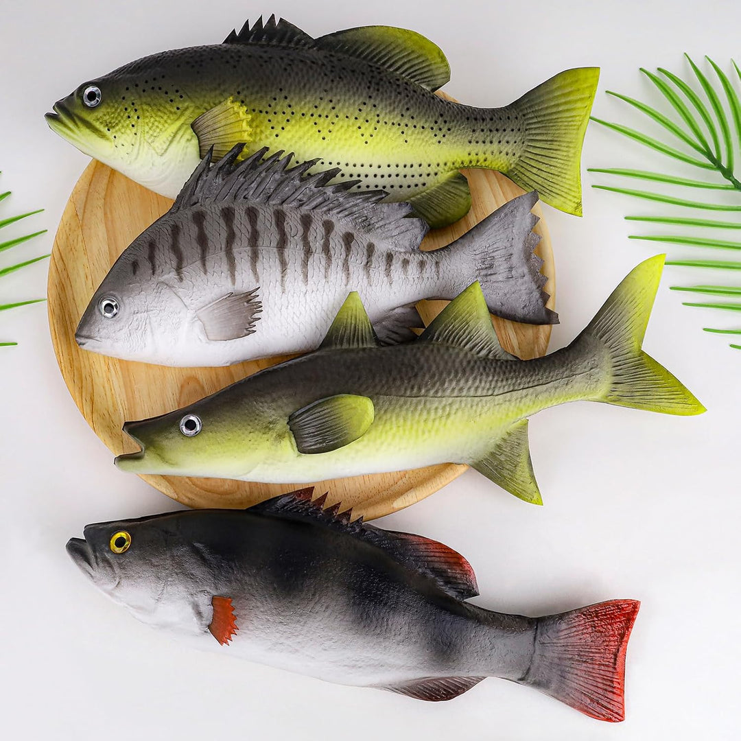 4 Stück Künstliche Fisch Deko Gefälschte Kunststoff Fische Simulataed Realistische Lebensmittel Unte