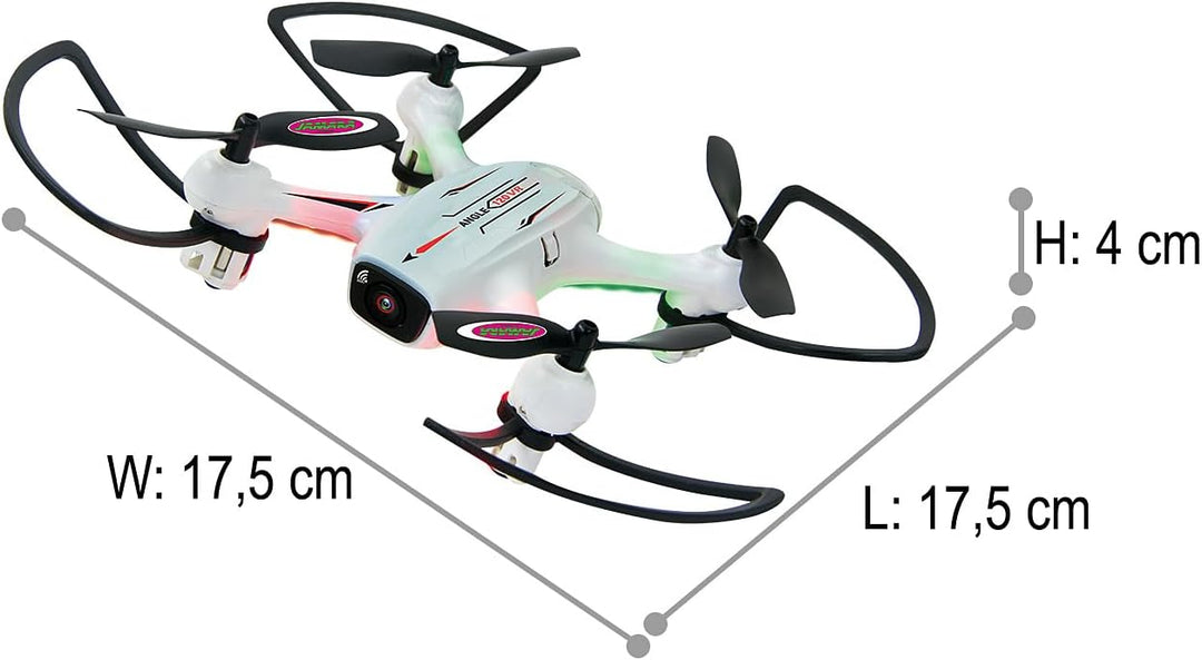 JAMARA 422029 - Angle 120 Altitude HD Wifi VR, inkl. VR-Brille, Altitude Hold Adjustment, Kompass/Fl