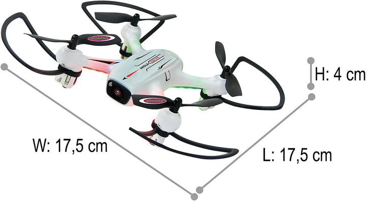 JAMARA 422029 - Angle 120 Altitude HD Wifi VR, inkl. VR-Brille, Altitude Hold Adjustment, Kompass/Fl