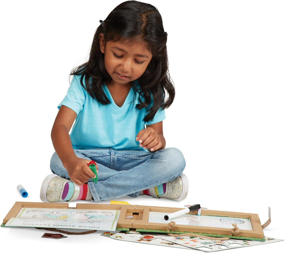 Melissa & Doug | Natural Play: Spielen, Zeichnen, Kreieren, Wiederverwendbares | Mal & Magnet-Set -