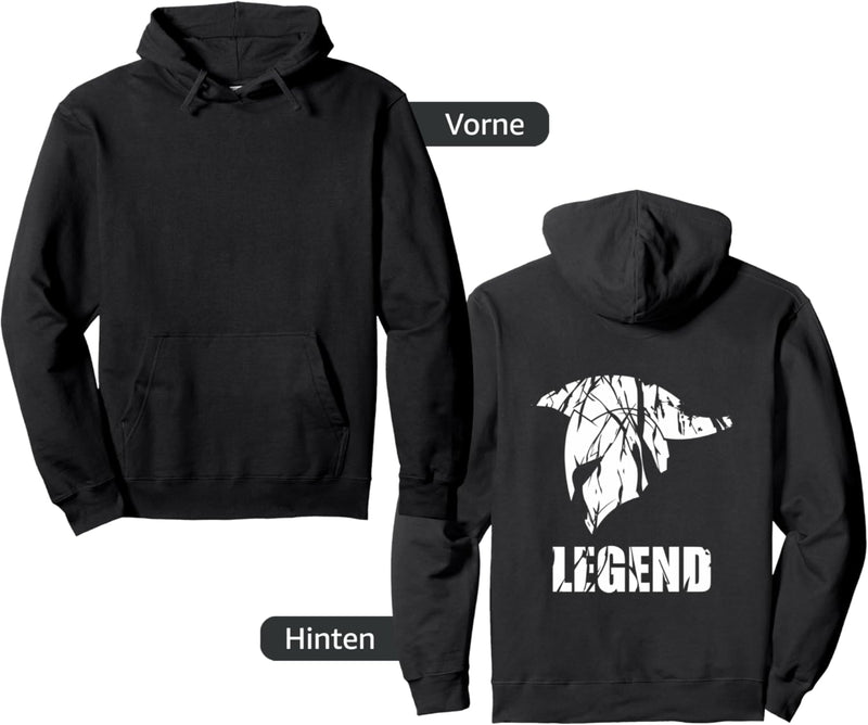 LEGEND | Spartaner Helm | Rückseite Rücken Druck GYM Fitness Pullover Hoodie