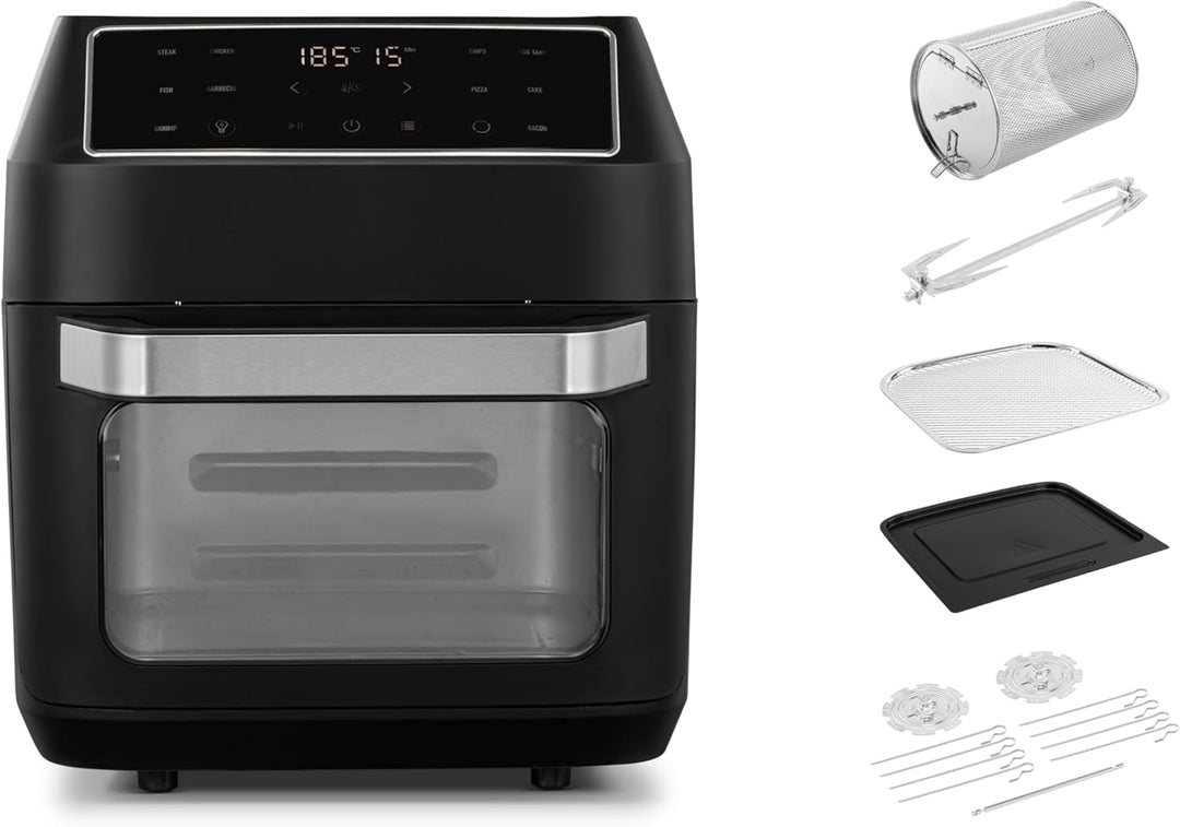 Heissluftfritteuse 12 Liter, Multifunktions Mini Backofen, 10 in 1 Heissluftfritteuse mit digitalen