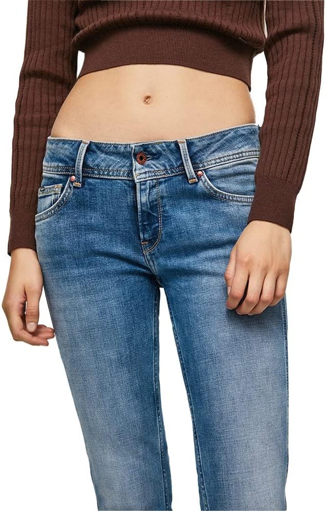 Pepe Jeans Damen New Pimlico Jeans 25W / 32L Blue (Denim-vr6), 25W / 32L Blue (Denim-vr6)