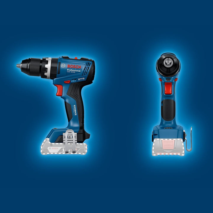 Bosch Professional 18V System Akku-Bohrschrauber GSB 18V-65 (bürstenloser Motor, Kopflänge 175, inkl